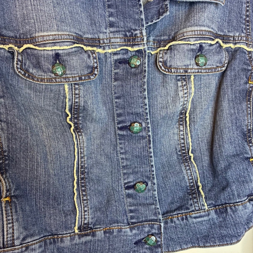 Venezia Denim Vtg Jacket Cropped Embellished Western Jean Jacket Plus Size 18/20 - Picture 5 of 9